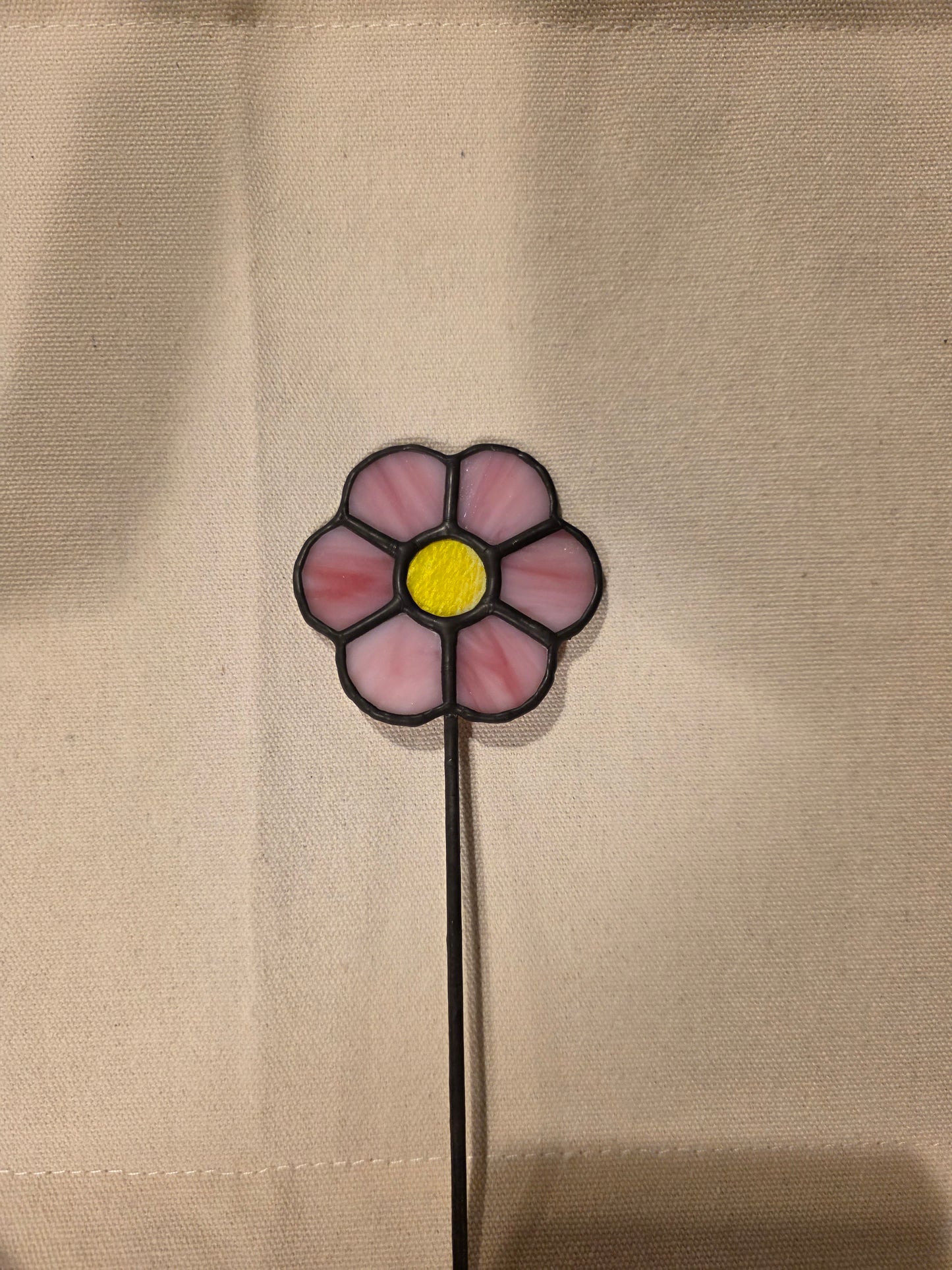 Daisy Stained Glass Plant Stake