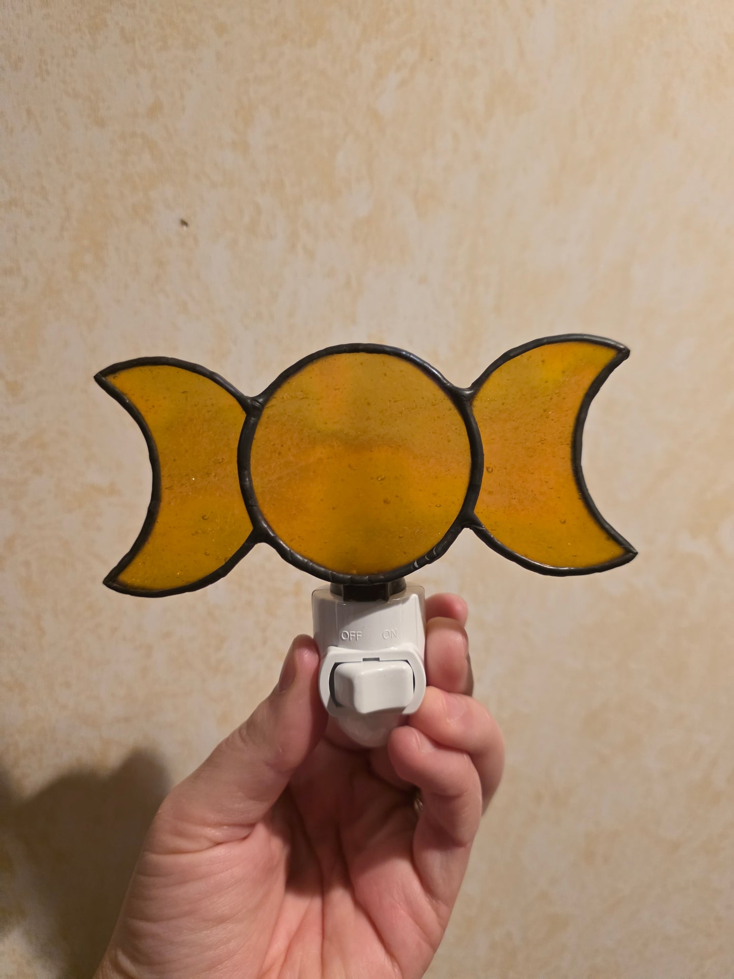 Triple Goddess Stained Glass Night Light