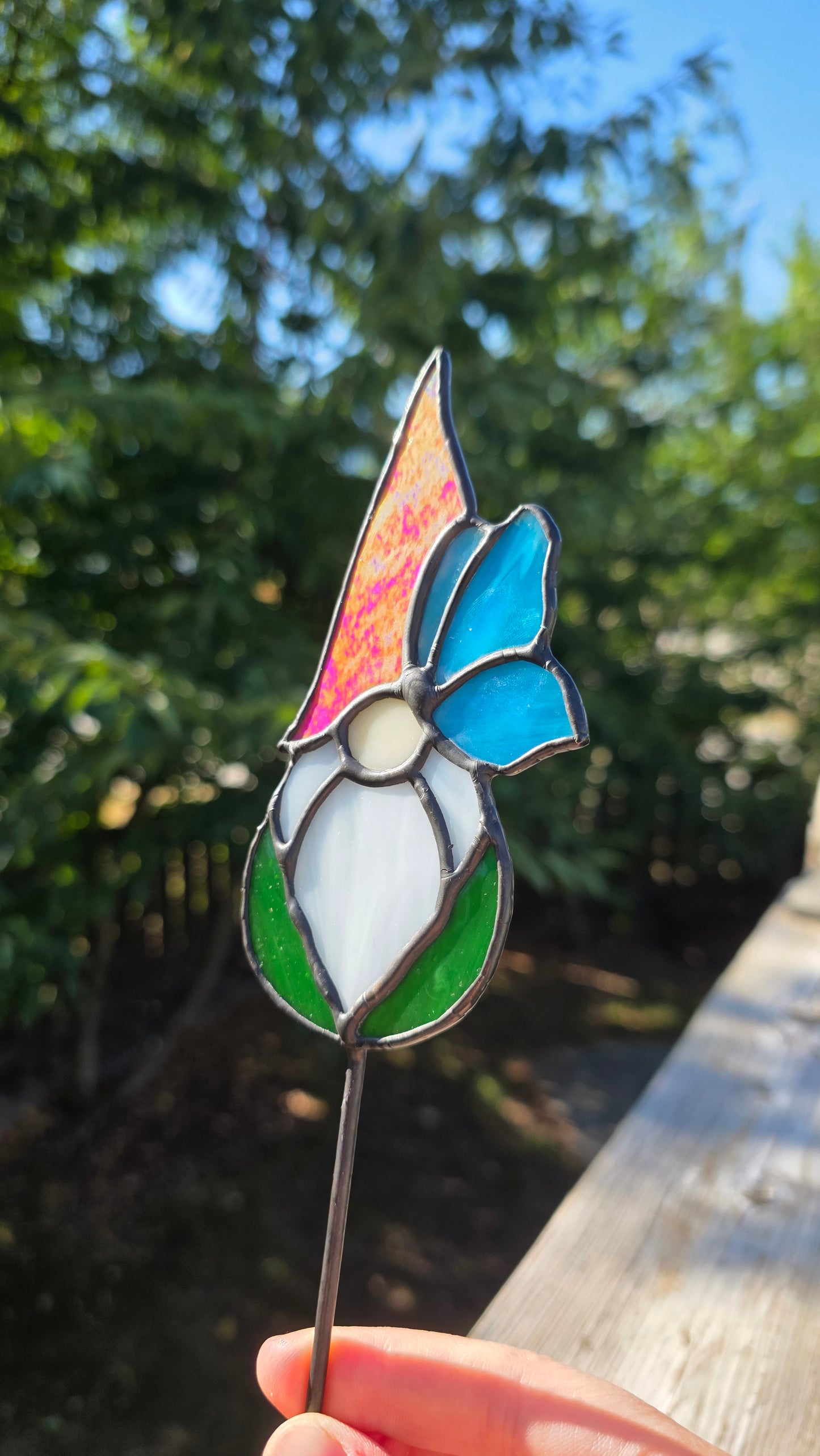 Butterfly Gnome Plant Stake