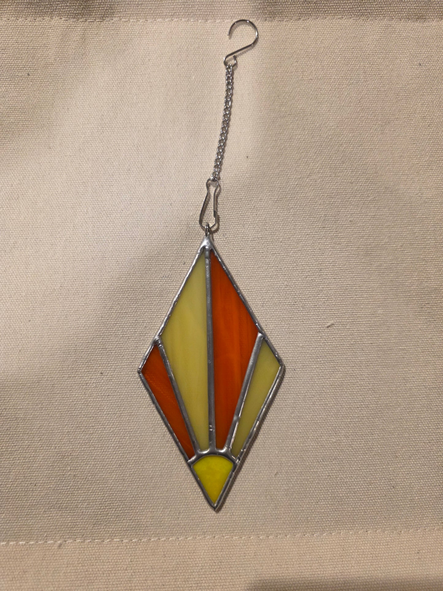 Sun Ray Diamond Stained Glass Ornament
