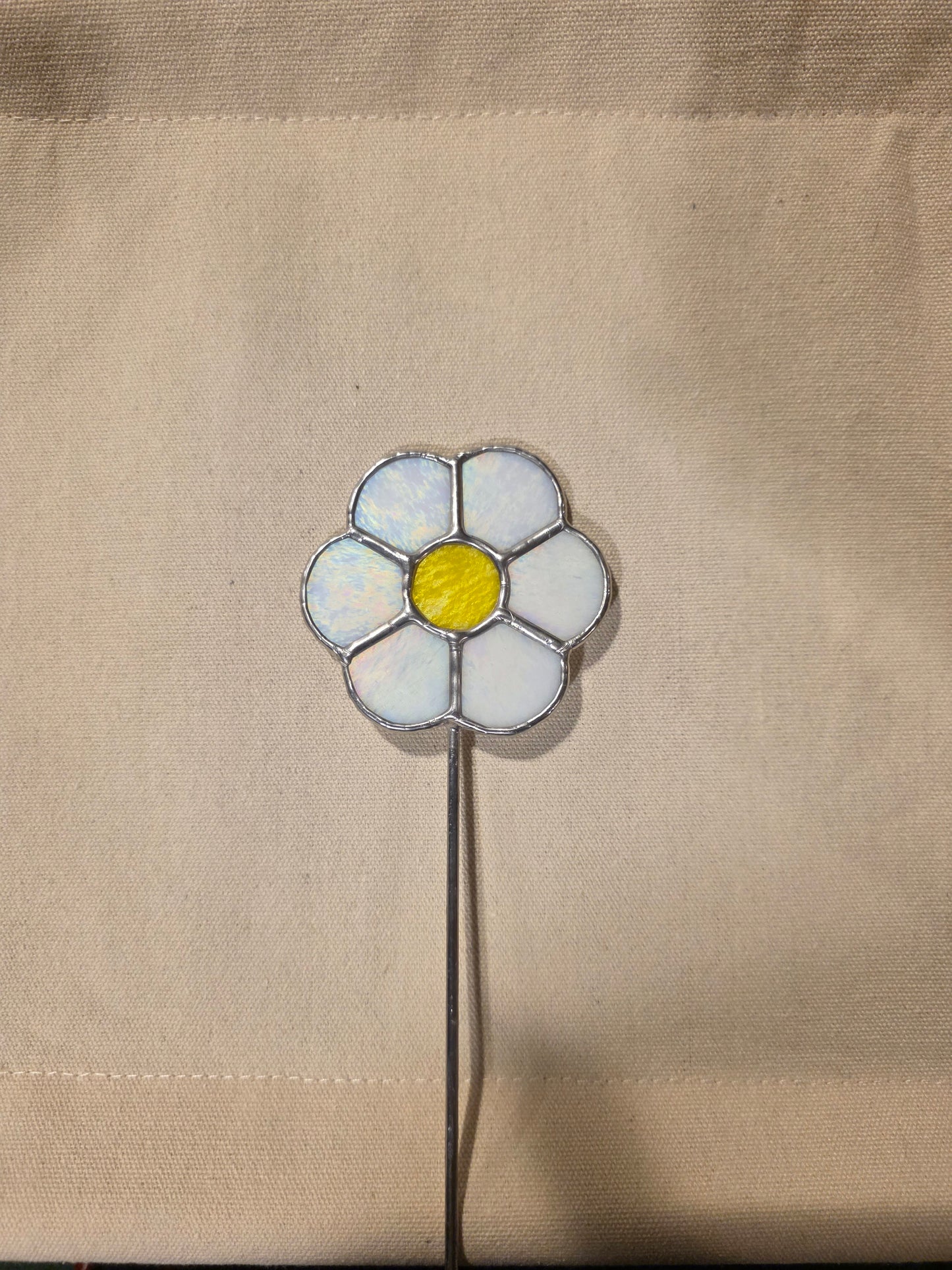Daisy Stained Glass Plant Stake
