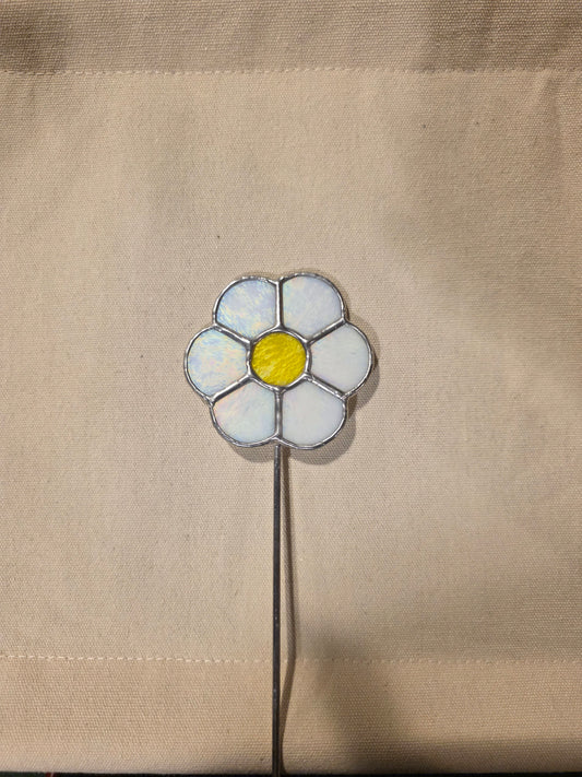 Daisy Stained Glass Plant Stake