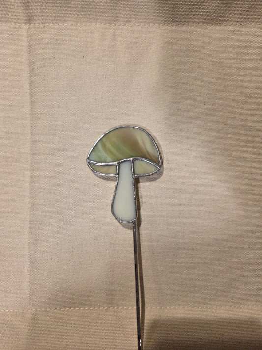 Mushroom Stained Glass Plant Stake