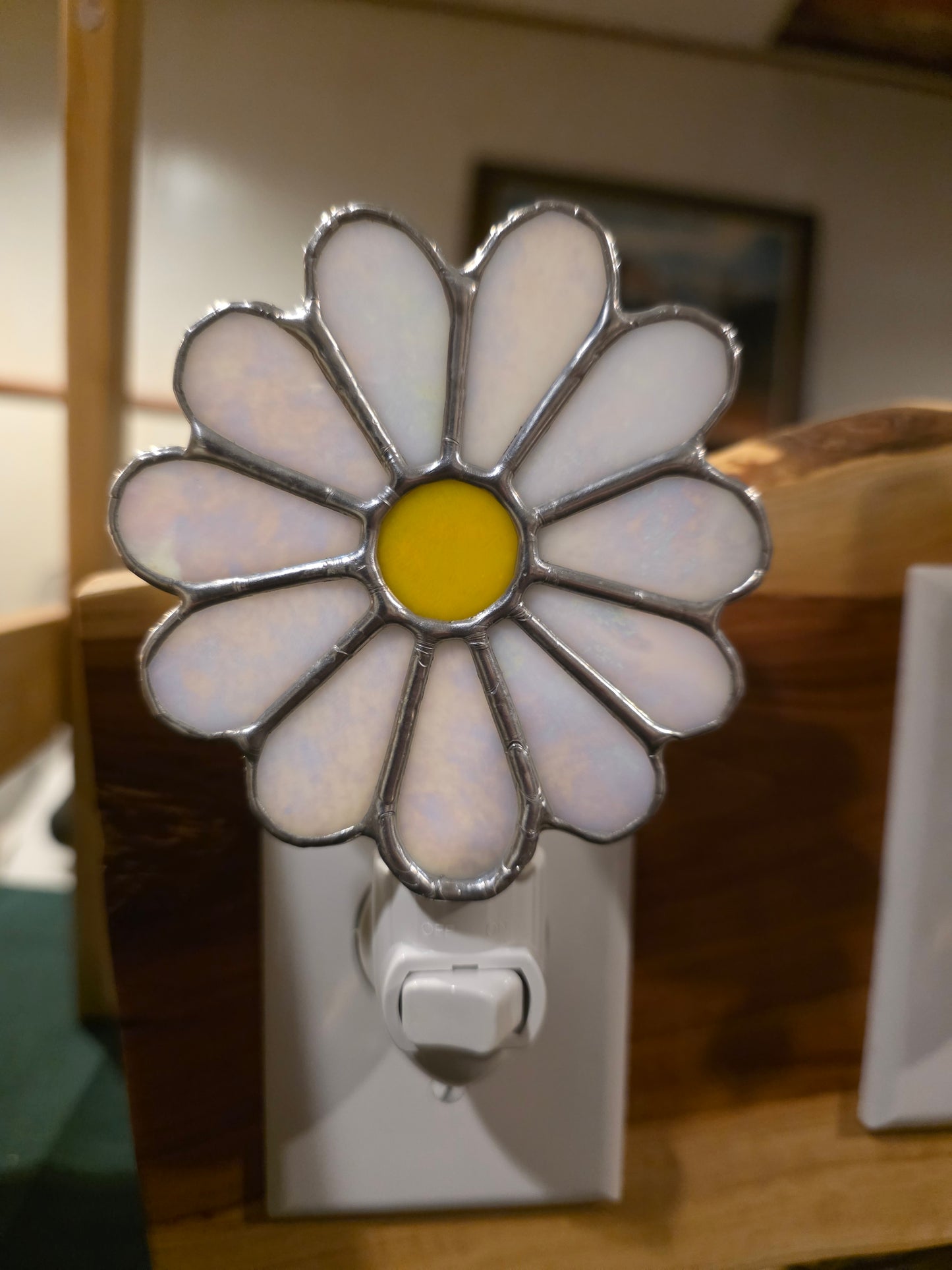 Daisy Stained Glass Night Light