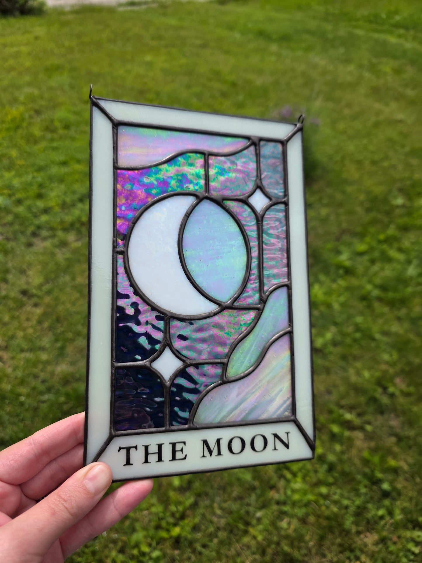 The Moon Tarot Stained Glass Suncatcher