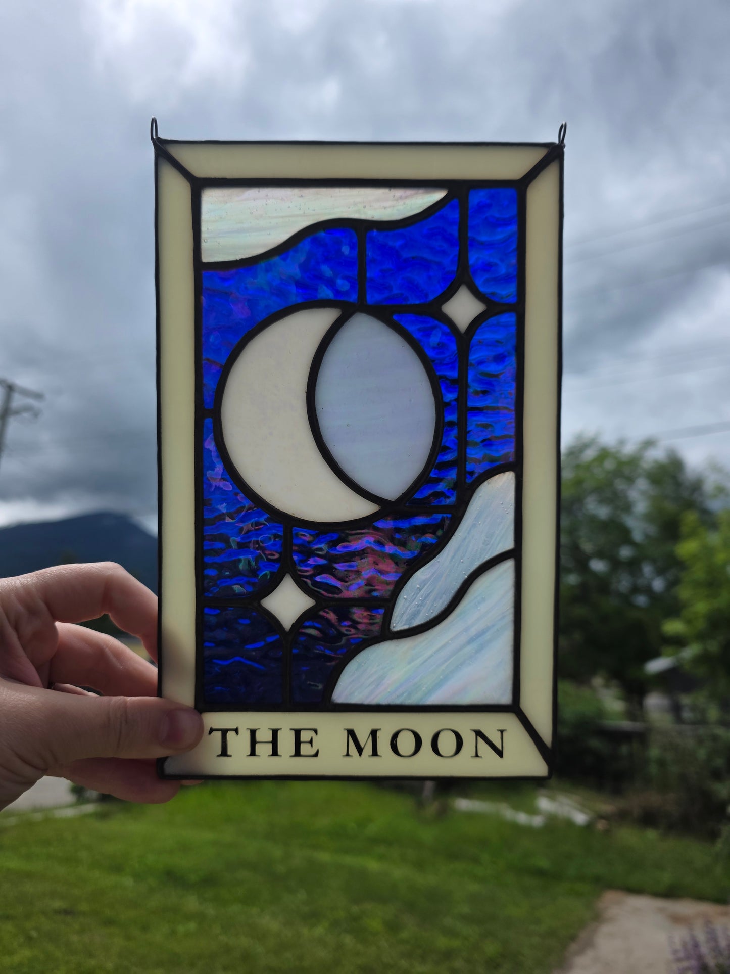 The Moon Tarot Stained Glass Suncatcher