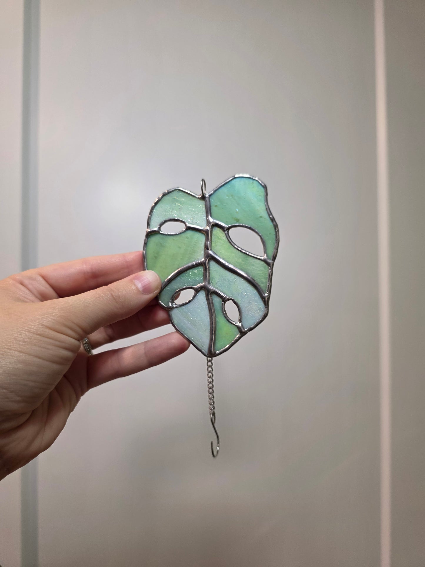 Small Monstera Leaf Suncatcher