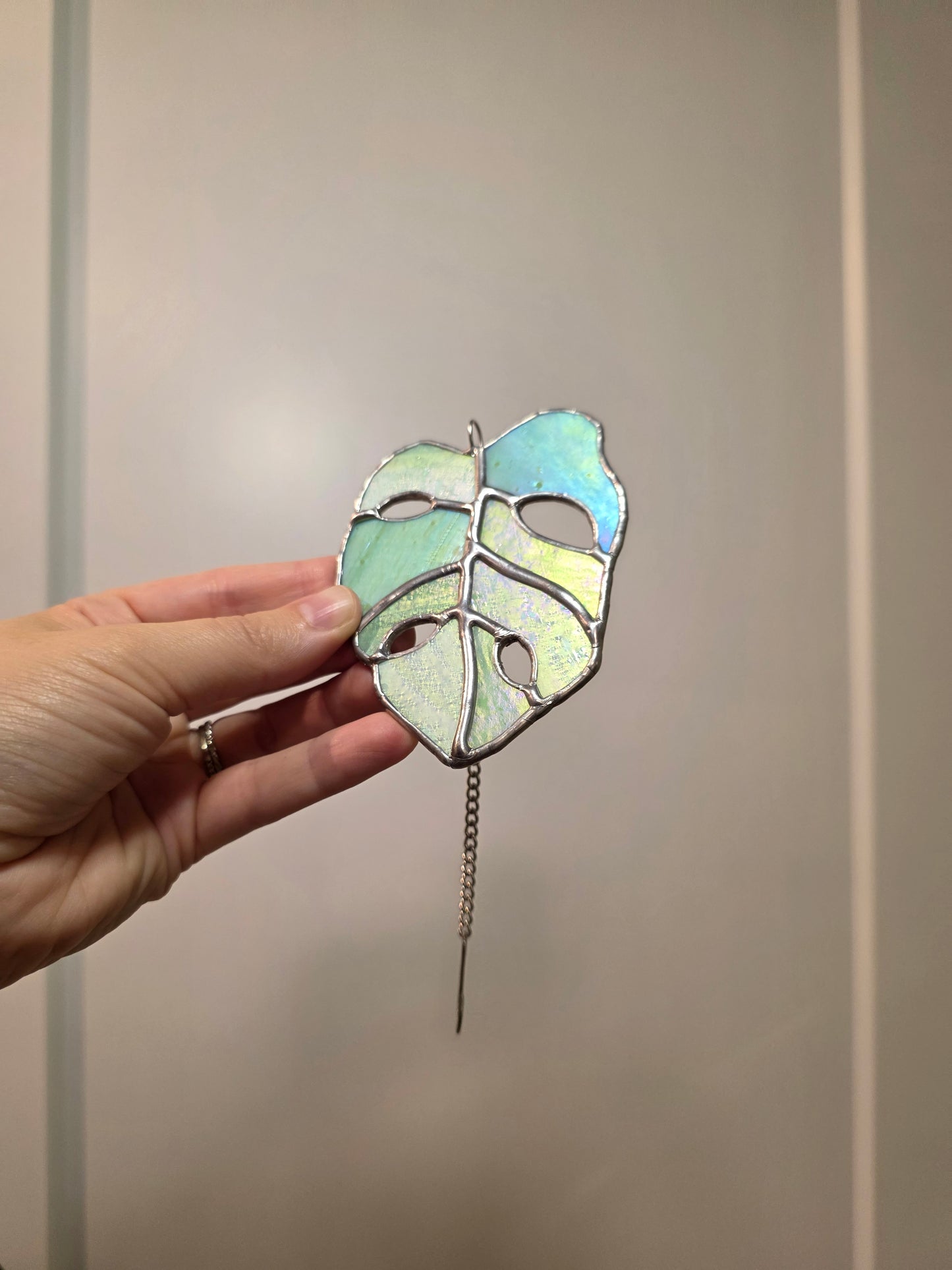 Small Monstera Leaf Suncatcher
