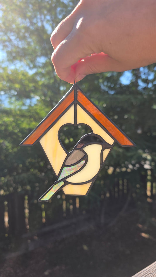 Mini Birdhouse Suncatcher