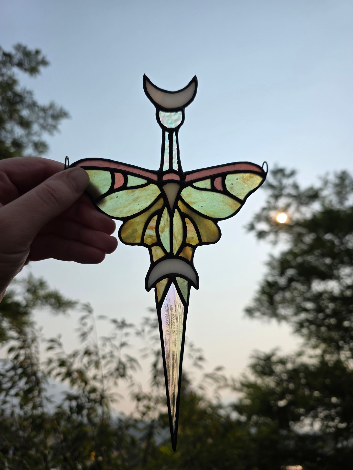 Luna Moth Dagger Suncatcher