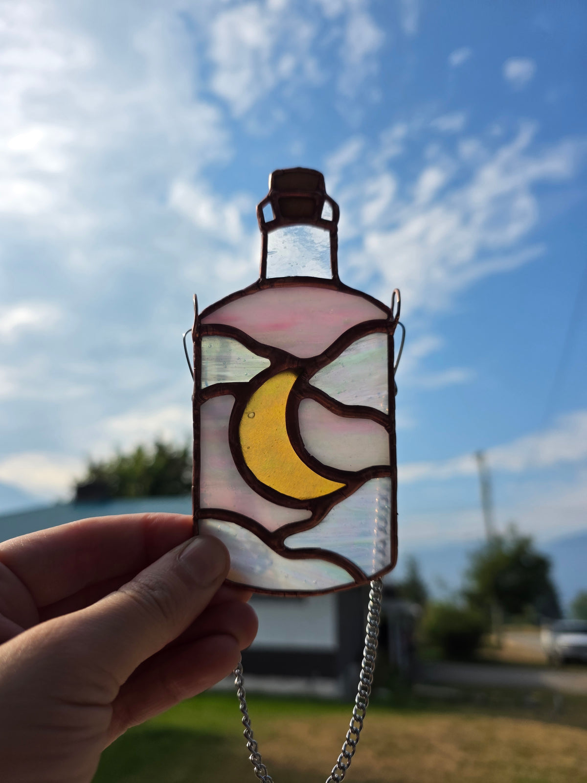 Moon in a Bottle Suncatcher