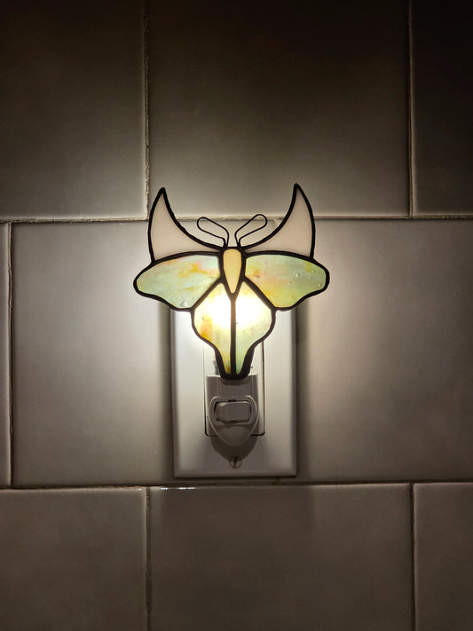 Luna Moth Stained Glass Night Light